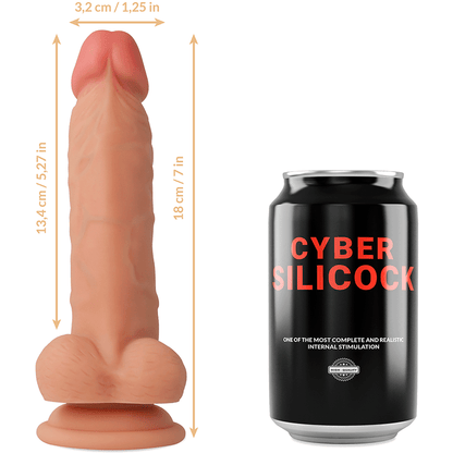 CYBER SILICOCK - STRAP - ON JUDE LIQUID SILICONE WITH 3 RINGS FREE 18 CM - O - 3.2 CM - Kink&Play