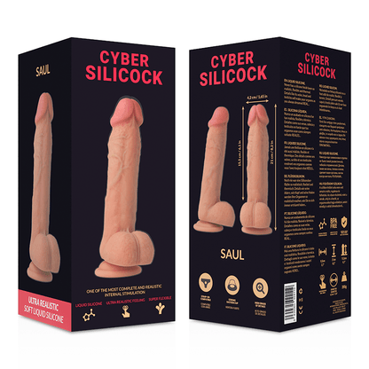 CYBER SILICOCK - STRAP - ON SAUL LIQUID SILICONE WITH 3 RINGS FREE 15.5 CM - O - 4.2 CM - Kink&Play