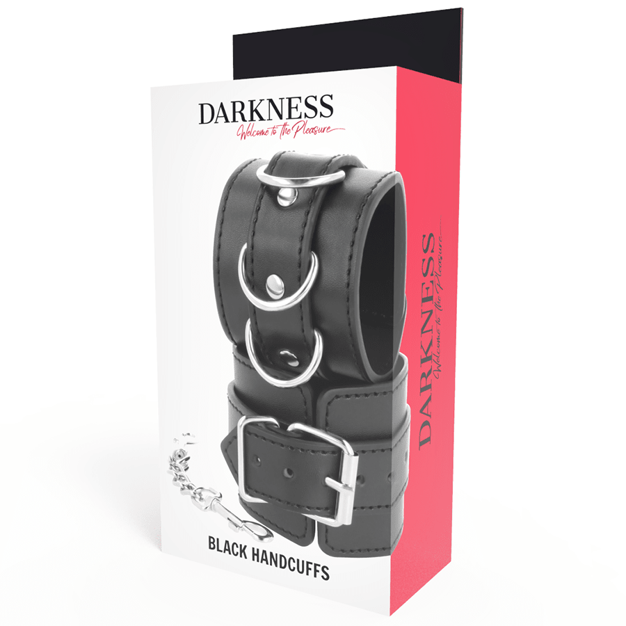 DARKNESS - BLACK HANDCUFFS - Kink&Play