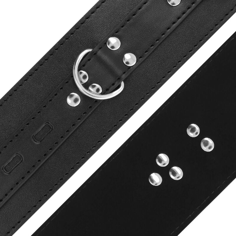 DARKNESS - BLACK LEATHER HANDCUFFS - Kink&Play