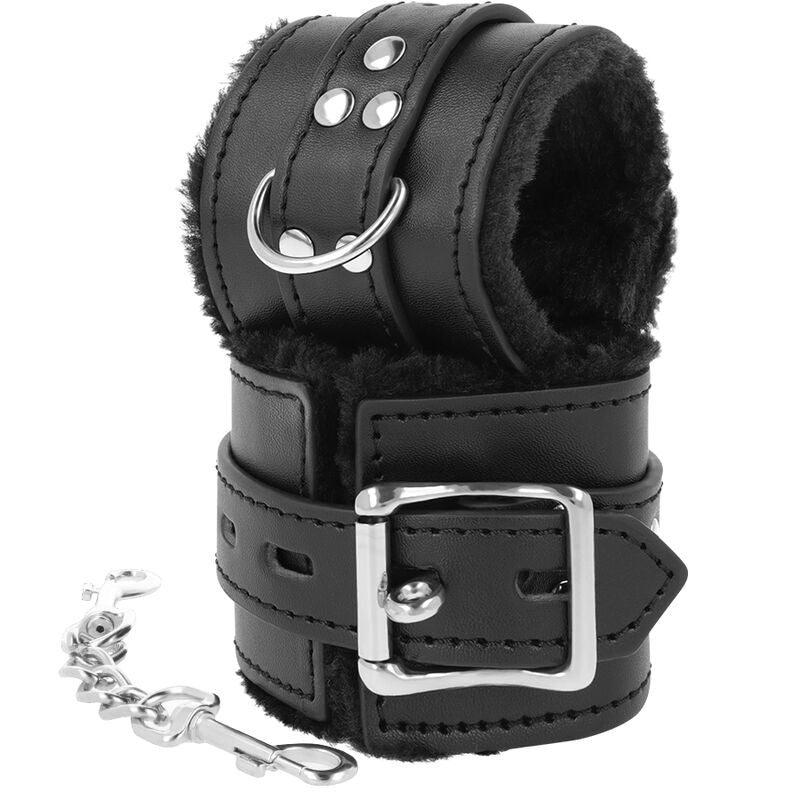 DARKNESS - BLACK LINED BDSM HANDCUFFS - Kink&Play