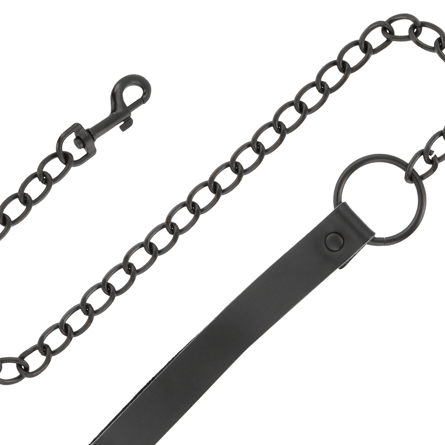 DARKNESS - BLACK NECKLACE WITH CHAIN - Kink&Play