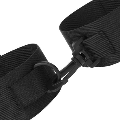 DARKNESS - BLACK NYLON ANKLE CUFFS - Kink&Play