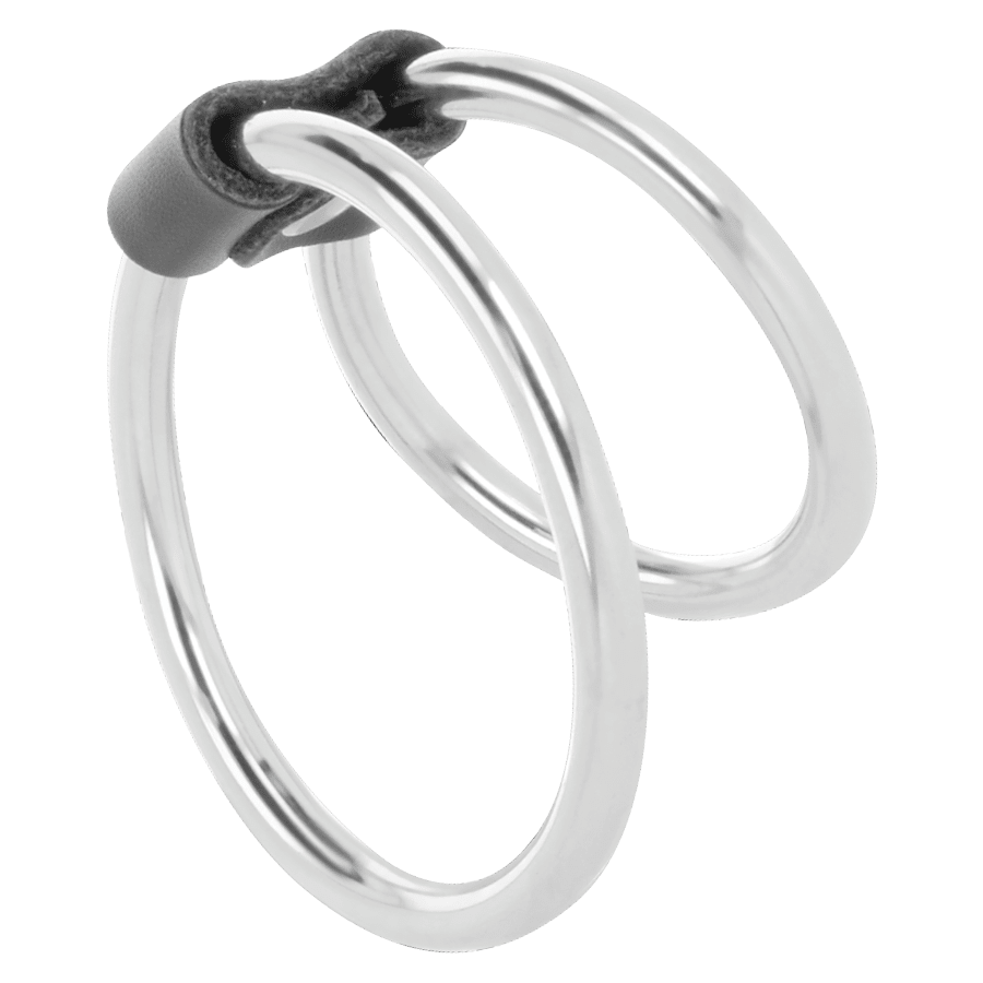DARKNESS - DOUBLE METAL PENIS RING - Kink&Play