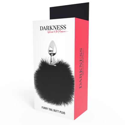 DARKNESS - EXTRA ANAL BUTTPLUG WITH TAIL BLACK 7 CM - Kink&Play