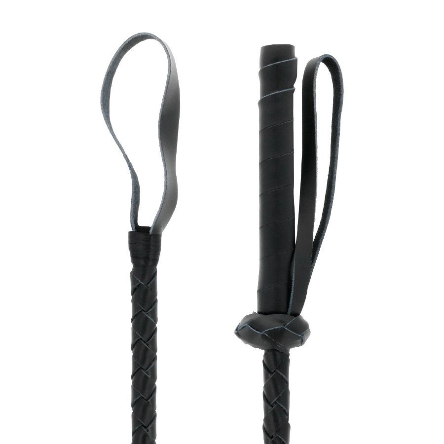 DARKNESS - LEATHER FETISH BDSM WHIP 60CM - Kink&Play