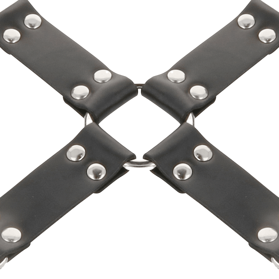 DARKNESS - LEATHER HANDCUFFS FOR FOOT AND HANDS BLACK - Kink&Play