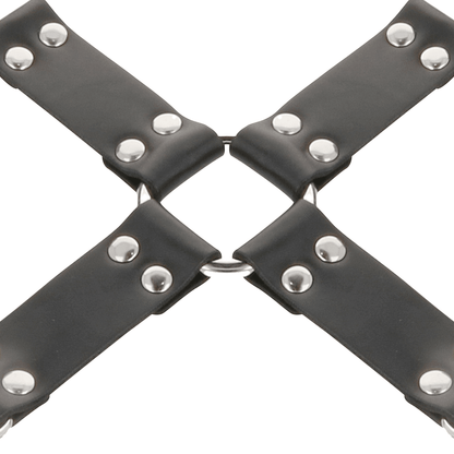 DARKNESS - LEATHER HANDCUFFS FOR FOOT AND HANDS BLACK - Kink&Play