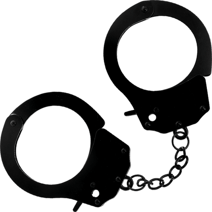 DARKNESS - METAL HANDCUFFS FOR BLACK HANDS - Kink&Play