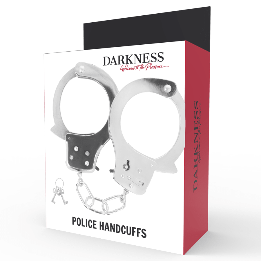 DARKNESS - METAL HANDCUFFS WITH KEYS - Kink&Play