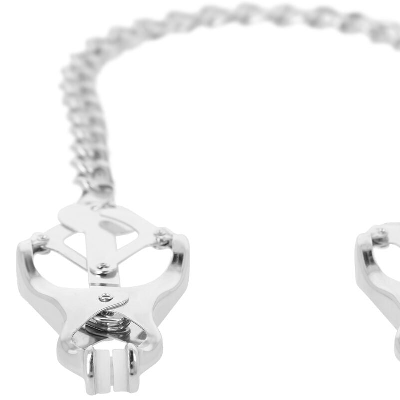 DARKNESS - METAL NIPPLE CLAMP WITH CHAIN - Kink&Play