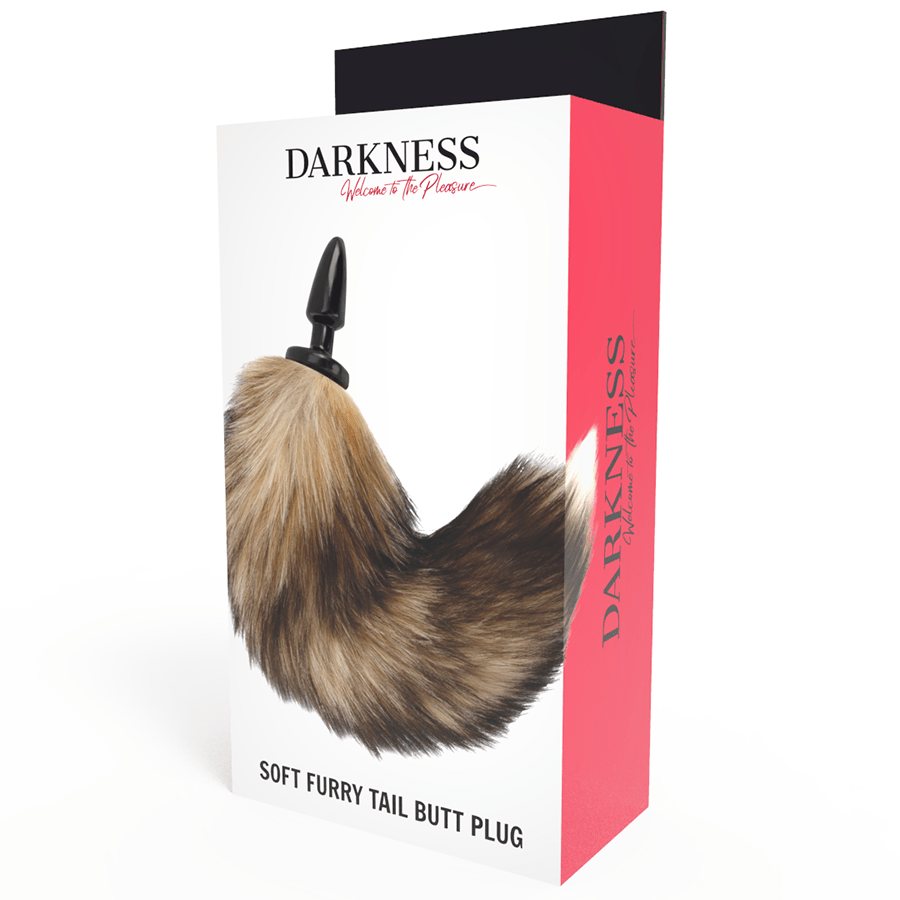 DARKNESS - NATURAL TAIL WITH SILICONE ANAL PLUG 10 CM - Kink&Play
