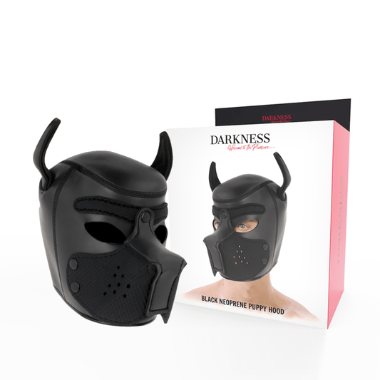 DARKNESS - NEOPRENE DOG MASK WITH REMOVABLE MUZZLE L - Kink&Play