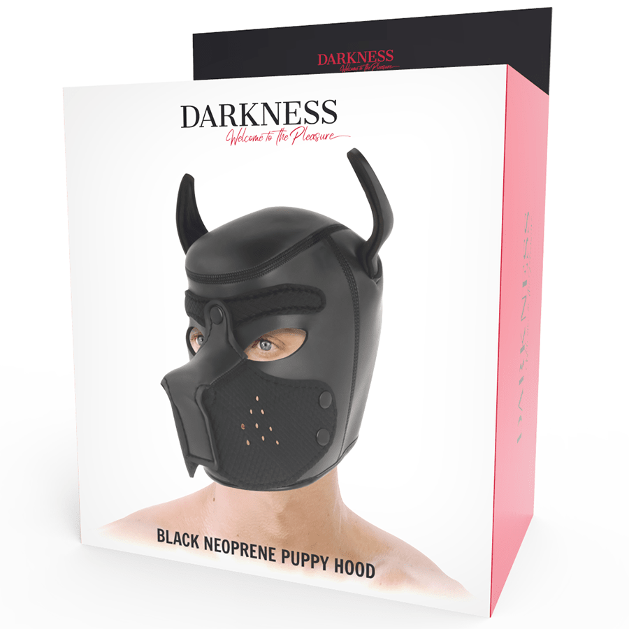 DARKNESS - NEOPRENE DOG MASK WITH REMOVABLE MUZZLE L - Kink&Play