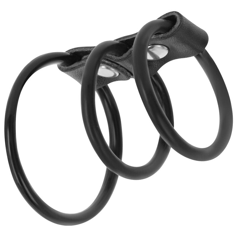 DARKNESS - SET OF 3 FLEXIBLE PENIS RINGS - Kink&Play