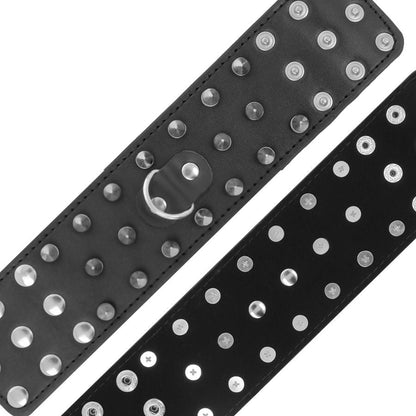 DARKNESS - SKULLS AND BONES BLACK SPIKED HANDCUFFS - Kink&Play