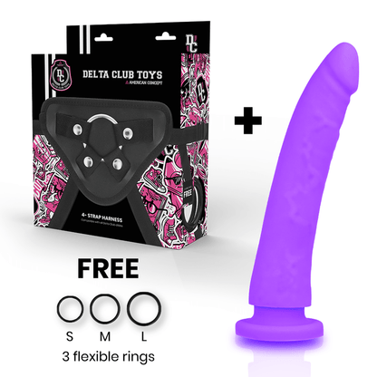 DELTA CLUB - TOYS ARNES + DONG PURPLE SILICONE 20 CM - O - 4 CM - Kink&Play