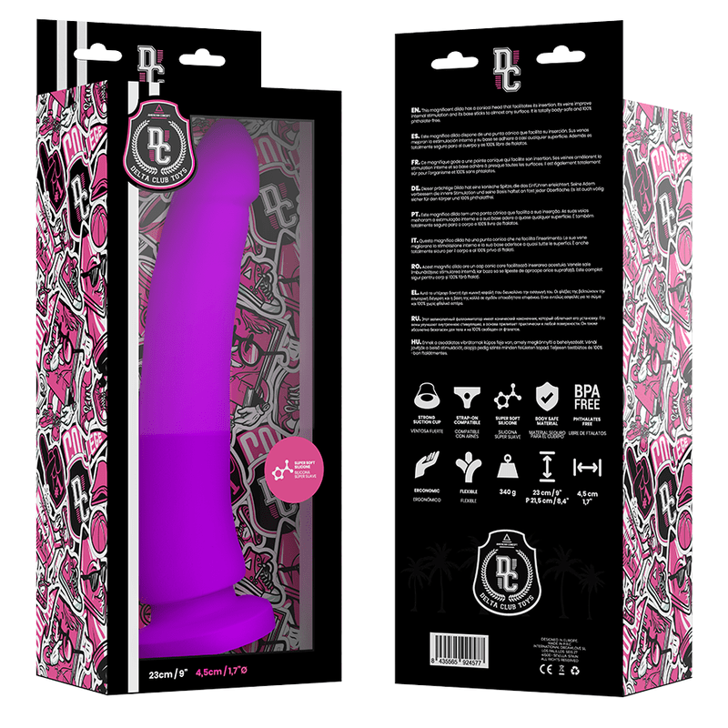 DELTA CLUB - TOYS LILAC DILDO MEDICAL SILICONE 23 CM - O - 4.5 CM - Kink&Play