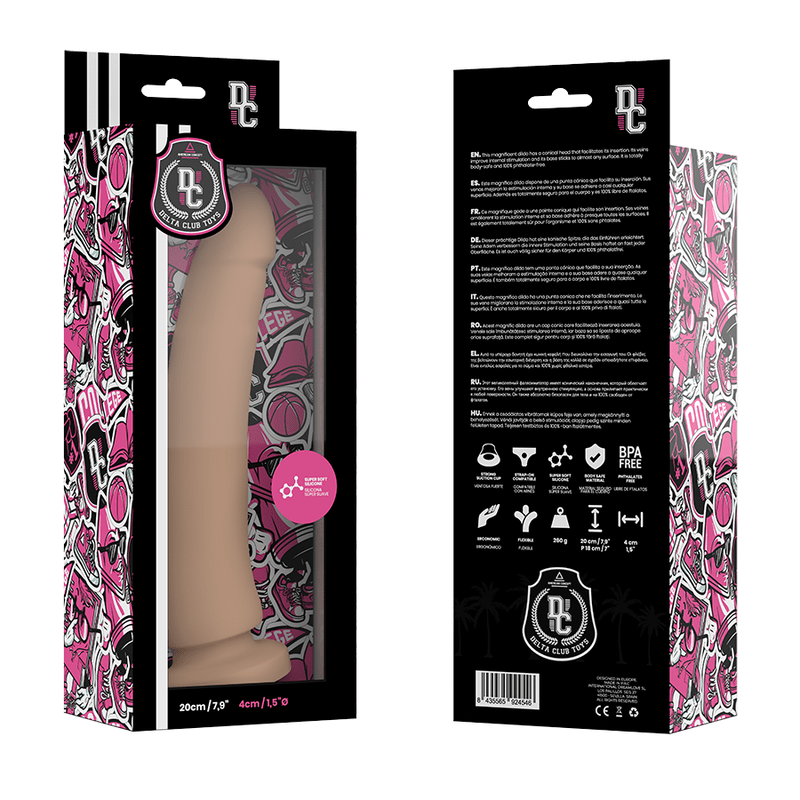 DELTA CLUB - TOYS NATURAL DILDO MEDICAL SILICONE 20 CM - O - 4 CM - Kink&Play
