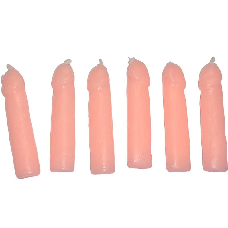 DIABLO PICANTE - 6 FLESH PENIS SHAPED CANDLES - Kink&Play