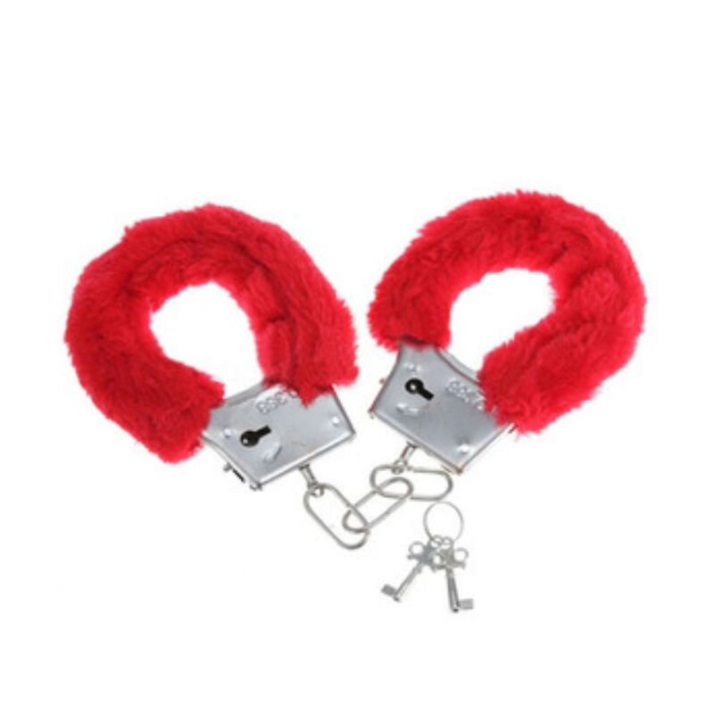 DIABLO PICANTE - PLEASURE FURRY HANDCUFFS RED - Kink&Play