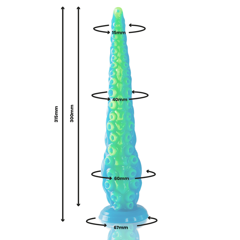EPIC - SCYLLA FLUORESCENT THIN TENTACLE DILDO LARGE SIZE - Kink&Play