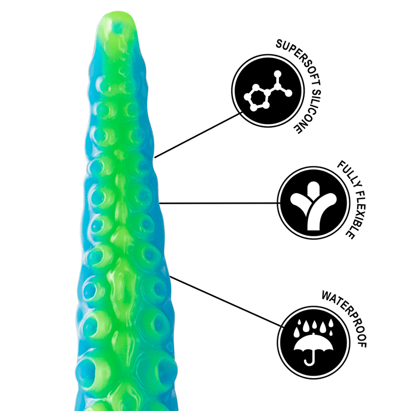 EPIC - SCYLLA FLUORESCENT THIN TENTACLE DILDO LARGE SIZE - Kink&Play
