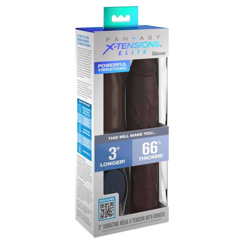 FANTASY X - TENSIONS - PIPEDREAMS SLEEVE 22,86 CM + 7,62 CM PLUG REMOTE BROWN - Kink&Play