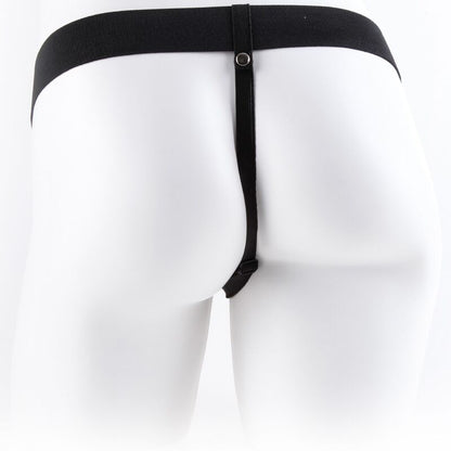 FETISH FANTASY SERIES - ADJUSTABLE HARNESS REMOTE CONTROL REALISTIC PENIS WITH TESTICLES 17.8 CM - Kink&Play