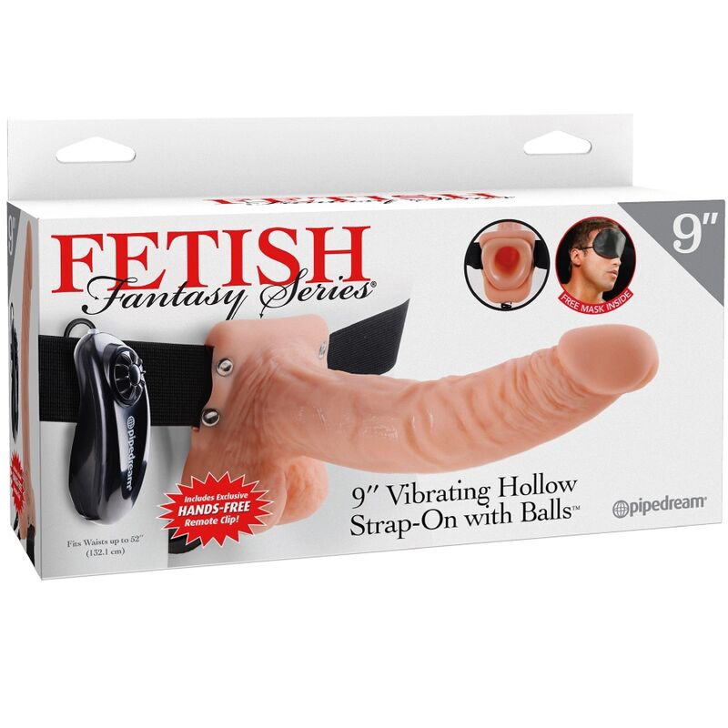 FETISH FANTASY SERIES - ADJUSTABLE HARNESS REMOTE CONTROL REALISTIC PENIS WITH TESTICLES 23 CM - Kink&Play