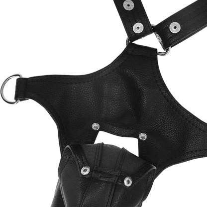 FETISH SUBMISSIVE ATTITUDE - MENS V - SHAPED ECO - LEATHER HARNESS - Kink&Play