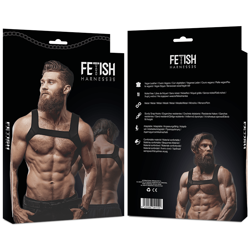 FETISH SUBMISSIVE ATTITUDE - NEOPRENE CHEST HARNESS FOR MEN SIZE M - Kink&Play