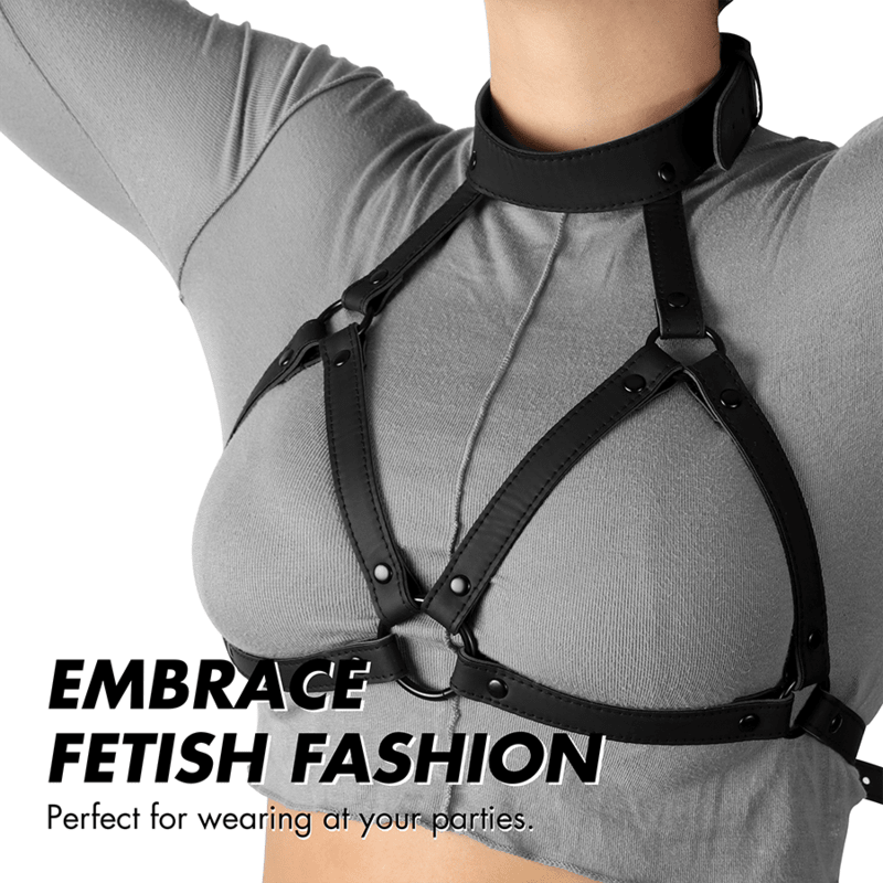 FETISH SUBMISSIVE BONDAGE - ADJUSTABLE CHEST HARNESS - Kink&Play