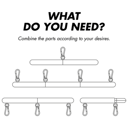 FETISH SUBMISSIVE BONDAGE - ADJUSTABLE SEPARATOR BAR 4 PIECES - Kink&Play