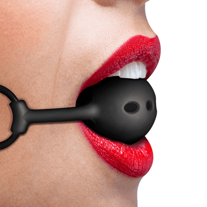FETISH SUBMISSIVE BONDAGE - BREATHABLE SILICONE BALL GAG - Kink&Play