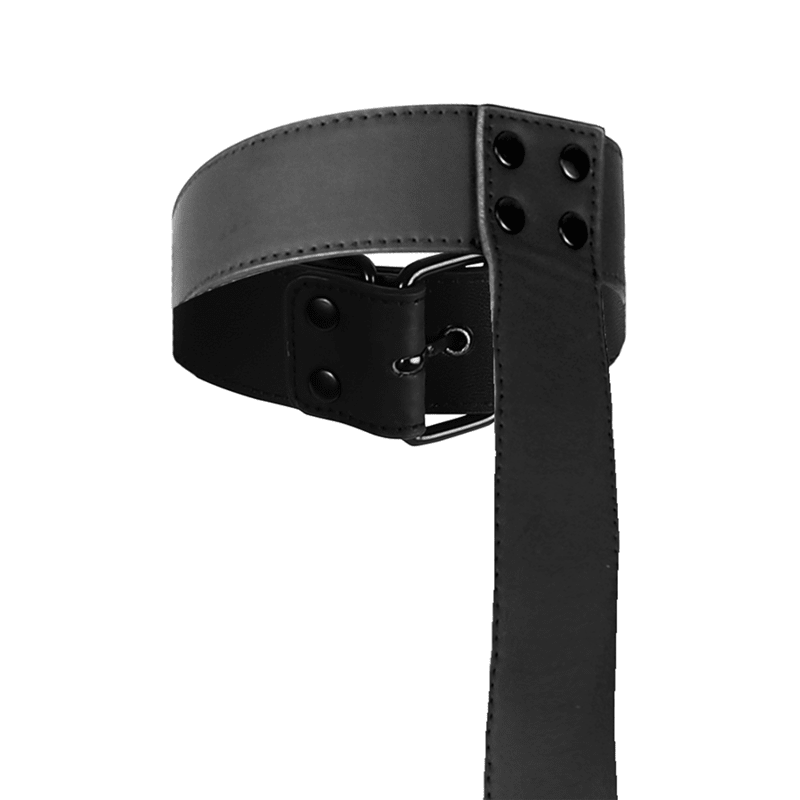 FETISH SUBMISSIVE BONDAGE - COLLAR & WRIST CUFFS BODY RESTRAINT SET - Kink&Play