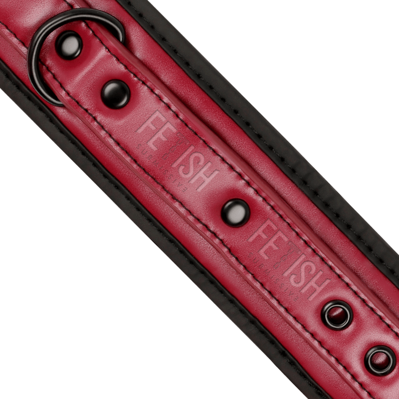 FETISH SUBMISSIVE DARK ROOM - VEGAN LEATHER ANKLE HANDCUFFS WITH NEOPRENE LINING - Kink&Play