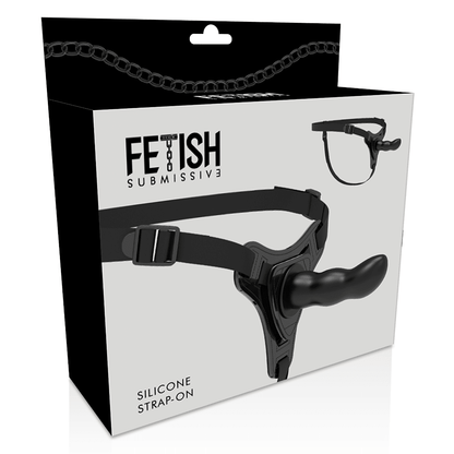 FETISH SUBMISSIVE HARNESS - BLACK SILICONE G - SPOT 16 CM - Kink&Play