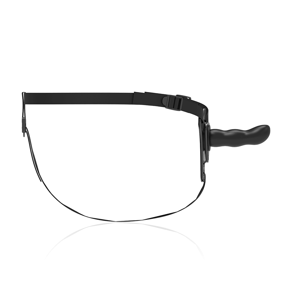 FETISH SUBMISSIVE HARNESS - BLACK SILICONE G - SPOT 16 CM - Kink&Play
