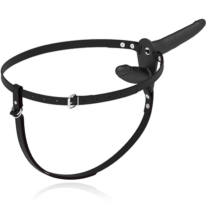 FETISH SUBMISSIVE HARNESS - DOUBLE PENETRATION BLACK VIBRATOR - Kink&Play