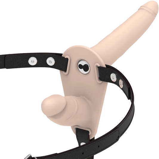 FETISH SUBMISSIVE HARNESS - DOUBLE PENETRATION FLESH UP VIBRATOR - Kink&Play