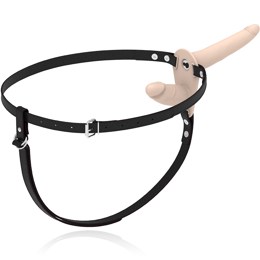 FETISH SUBMISSIVE HARNESS - DOUBLE PENETRATION FLESH UP VIBRATOR - Kink&Play