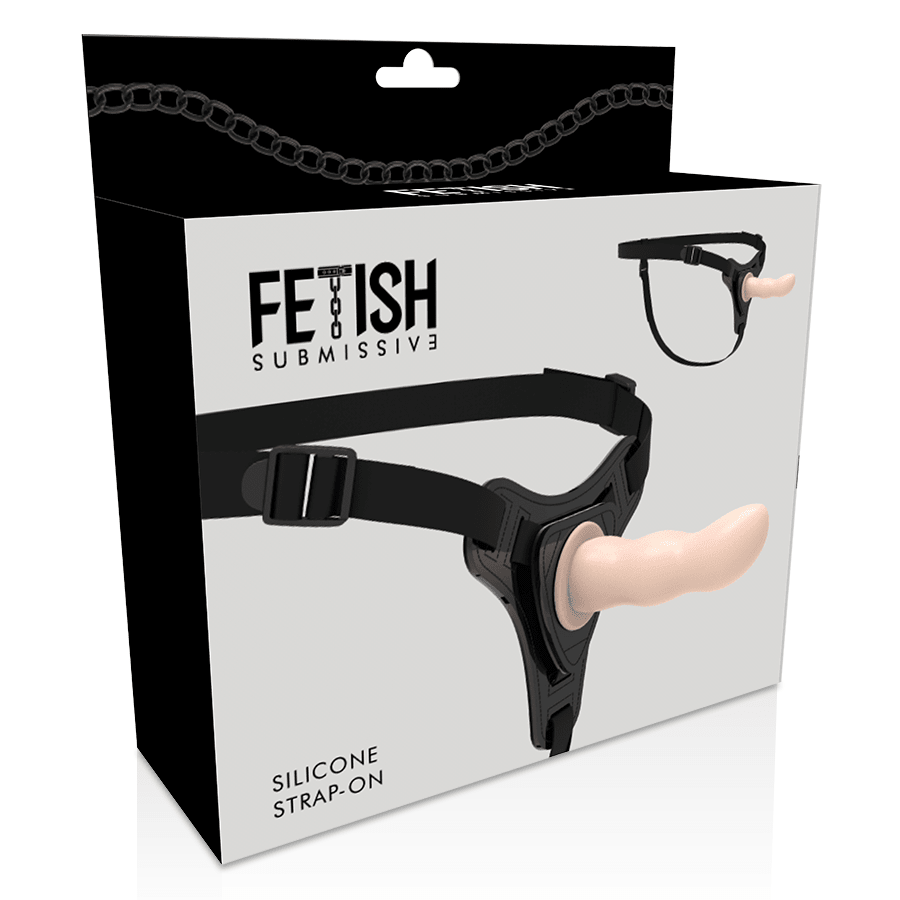 FETISH SUBMISSIVE HARNESS - FLESH SILICONE G - SPOT 12.5 CM - Kink&Play