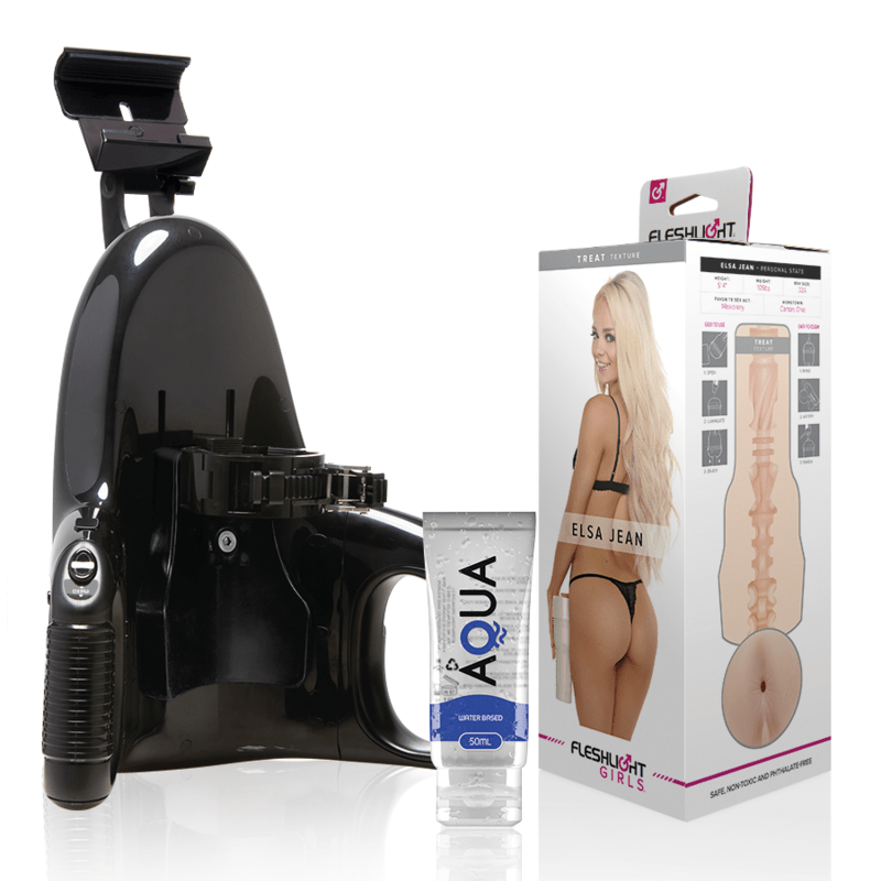 FLESHLIGHT - ELSA JEAN VAGINA TASTY + UNIVERSAL LAUNCH + AQUA QUALITY LUBRICANT 50 ML - Kink&Play