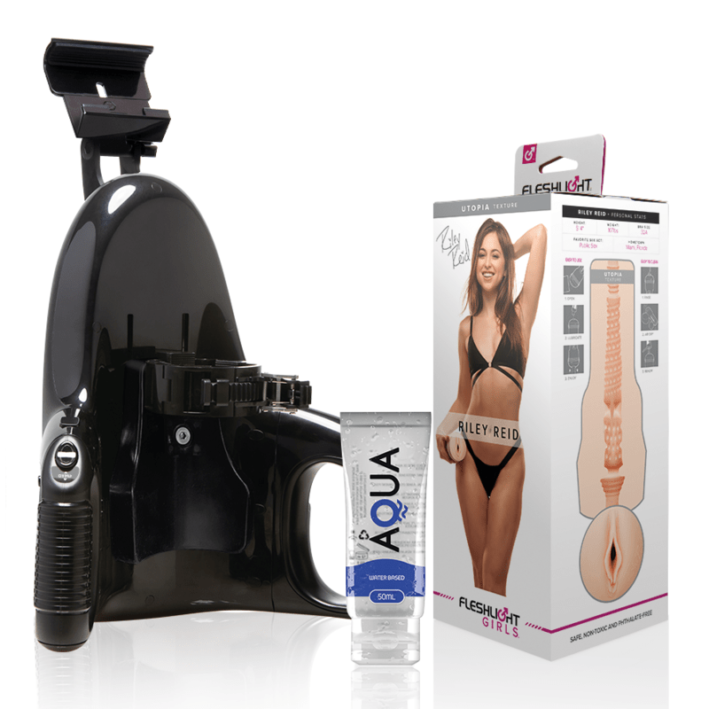 FLESHLIGHT - VAGINA RILEY REID UTOPIA + UNIVERSAL LAUNCH + AQUA QUALITY LUBRICANT 50 ML - Kink&Play