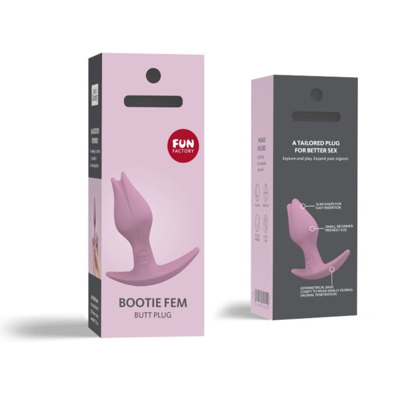 FUN FACTORY - BOOTIE FEM FEMALE ANAL BUTT PLUG ROSE - Kink&Play