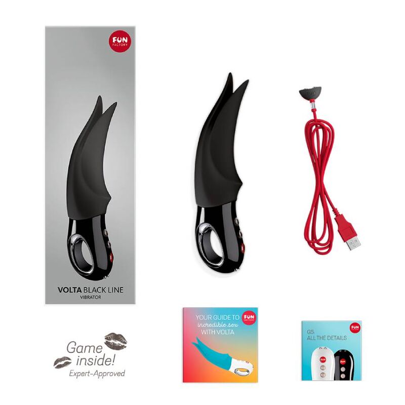 FUN FACTORY - VOLTA CLITORAL VIBRATOR BLACK LINE - Kink&Play