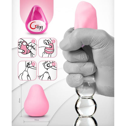 G - VIBE - REUSABLE TEXTURED MASTURBATOR EGG PINK - Kink&Play