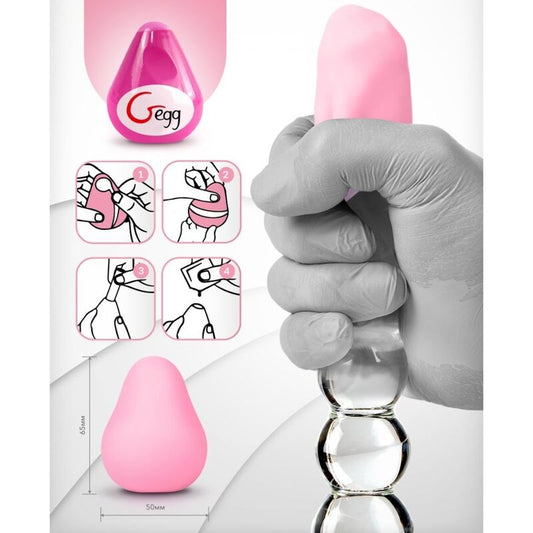 G - VIBE - REUSABLE TEXTURED MASTURBATOR EGG PINK - Kink&Play