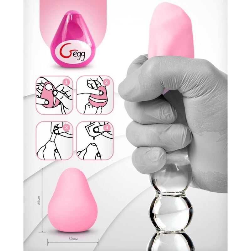 G - VIBE - REUSABLE TEXTURED MASTURBATOR EGG PINK - Kink&Play